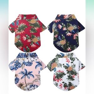 4pieces  Hawaiian dog hawaiian pet dog T-shirts NWT size 4XL breathable shirts